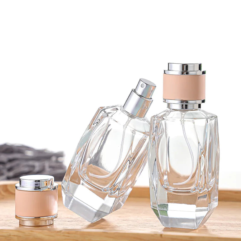 Unique Perfume Glass Bottle 50ml Wholesale Glass Bottles for Perfumes With Pump Spray Cap