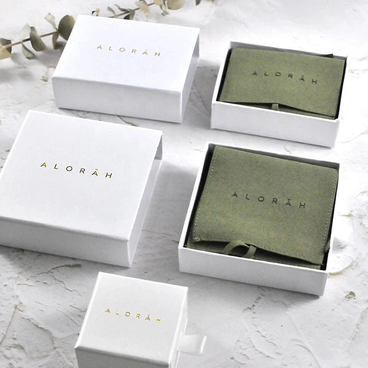Custom Color Logo Printed Sliding Jewelry Packaging Boxes Jewelry White Drawer Paper Box Gift Sliding Jewelry Packaging Box
