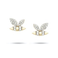 LOZRUNVE Cute Garden Party Pave Bumblebee Posts Bee Stud Earring Silver 925