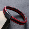 Jachon Wholesale Luxury Men'S Magnetic Clasp Men Jewelry Bracelet Real Leather Bracelet