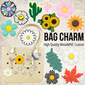 Wholesale Summer Floral Bag Charms Large PVC Sunflower Daisy Insert for Seaside Tote Bags Custom Beach Style Decor Bag Charms