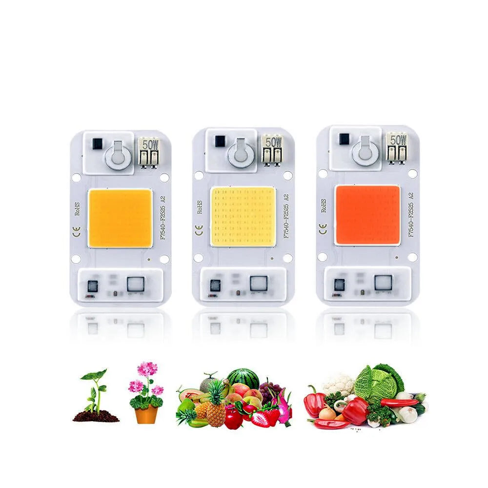 4075 AC Cob Led Chips AC220V 20W 30W 50W No Need Driver for DIY Grow Light Full Spectrum 380-840nm Plant Seedling Flower