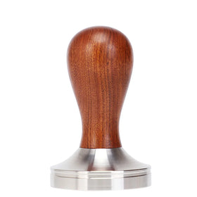 Custom Logo 51 53 58mm Rose Wood Hande Stainless Steel Coffee Powder Tamper Espresso Coffee Tamper Distributor