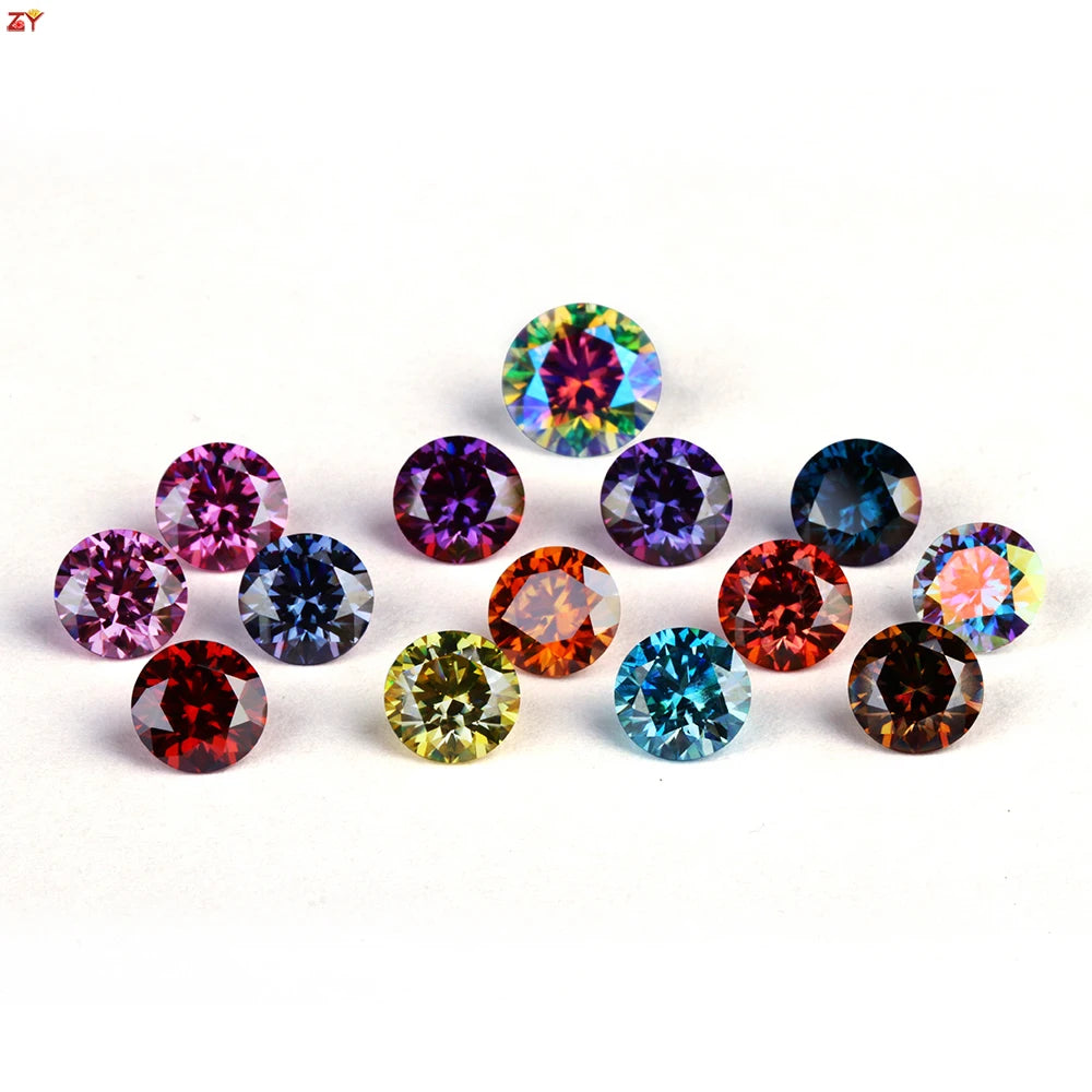 Factory Price 1CT 1.5CT 2CT 3CT 4CT 6CT Pink Yellow Red Blue Green Color Moissanite Loose Stones