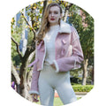 Luxury Winter Warm Thick Genuine Sheep Leather Fur Jacket