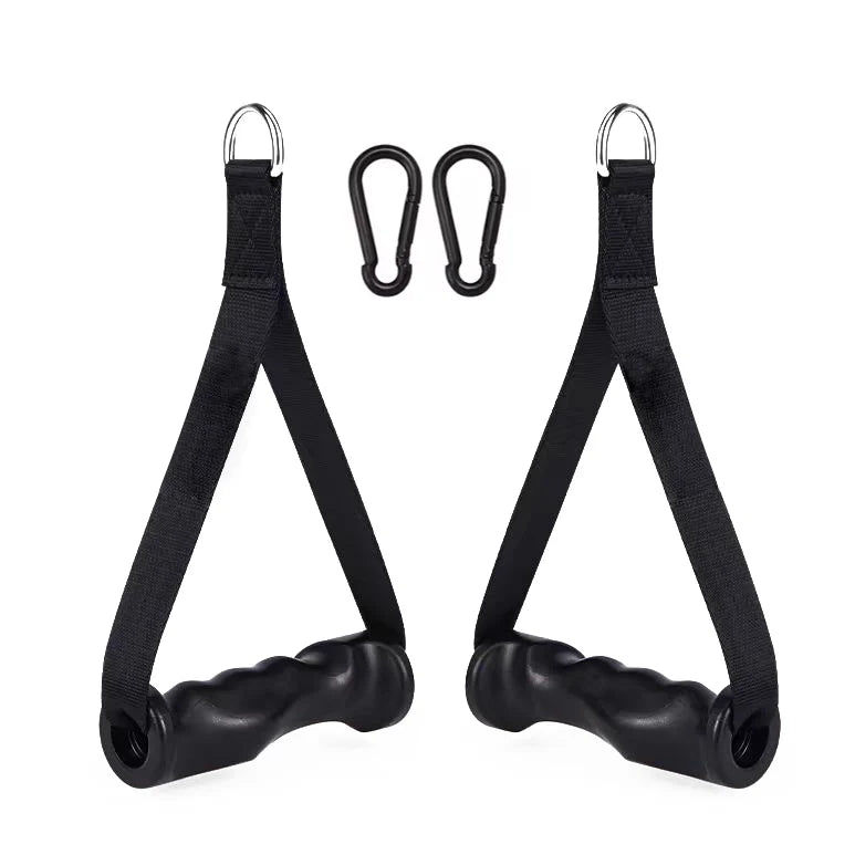 Ergonomic ABS Gym Fitness Resistance Bands with Carabiner Workout Accessories for Cable Machine Attachment