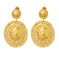 Hot Selling Straw Hat Texture Hoop Earrings Popular Stainless Steel Earrings