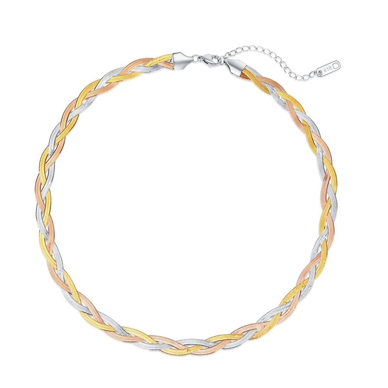 2022 Hot Selling Stainless Steel Blade Chain Necklace Women Zircon Gift Europe and America Style