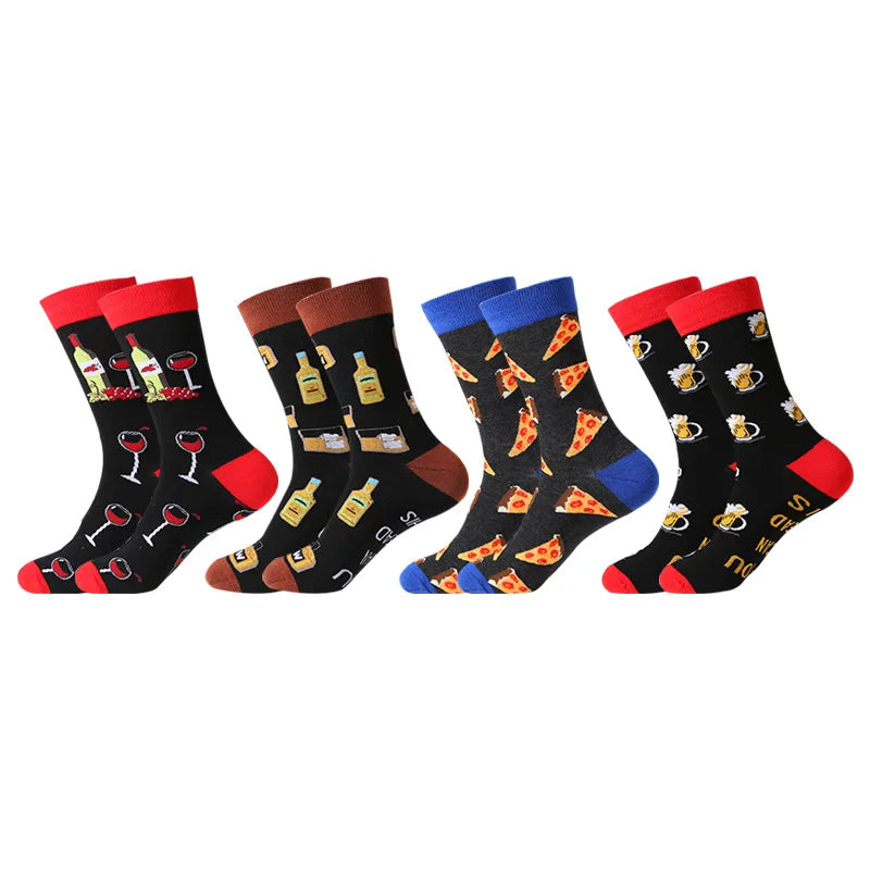 Wholesale Custom Made Knitted 100% Cotton Men's Trendy Spring Casual Socks-Breathable Eco-Friendly & Sweat-Absorbent