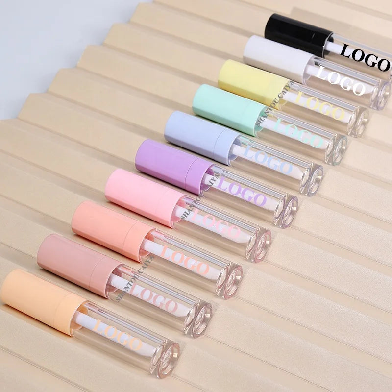 Cosmetic Packaging 9ml Big Thick Wand Yellow Blue Nude Purple Wholesale Lip Gloss Containers Tube Lipstick Tube Liptint Bottle