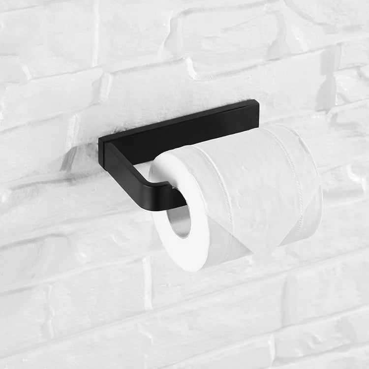 Stainless Steel Wall Mount Tissue Roll Holders Matte Black Toilet Paper Holder