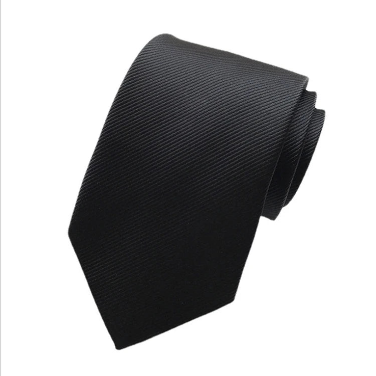 Custom Neckties Men Solid Fine Twill Corbatas De Hombre Polyester Woven Classic Ties for Men Italian