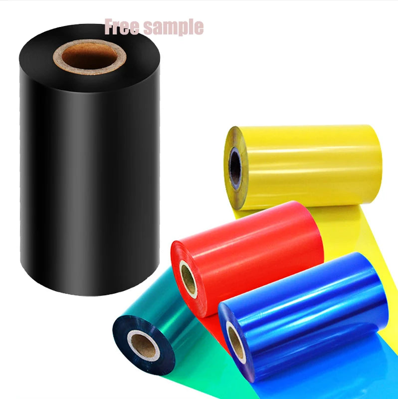 Free Sample 2021 New Arrivals Wax/resin/water Washing Black Thermal Transfer Ribbon for Inkjet Printers