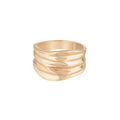 Irregularity 18K Gold Stainless Steel Women Accessories Unisex Rings for Jewelry Gift