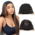 Wholesale Custom Summer Breathable Stretch Adjustable Strap Ice Silk Headband Dome Mesh Lace Wig Cap for Making Headband Wigs