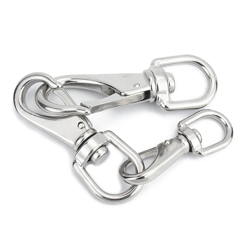In Stock 87mm Swivel Eye Snap Hook 304 Stainless Steel Galvanized Box Packed Universal Dog Leash Clip Hook