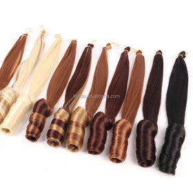 Fashion French Curly Braiding Hair Pre Stretched Spanish Curly Bouncy Wavy Braiding Hair for Crochet Braids Hair Extensions