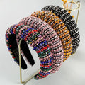 HOVANCI High Quality Multi Colored Crystal Hair Hoop Head Wear Exquisite American Fashion Assorted Colors Diamond Hair Band