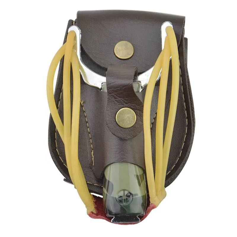 Brown Microfiber Slingshot Steel Balls Pouch Holds 800pcs 8mm Balls Magnetic Closure for Outdoor Sports Accessories