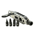 Stainless Steel Magic Multi Function Bicycle Repair Tool Outdoor EDC Magnetic Multipurpose Screwdriver Set with Carabiner