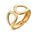JADEAR Fashion Punk Geometric Gold Zinc Alloy Cuff Bracelets Chunky Symmetrical Hollow Hinge Friendship Open Unisex