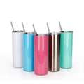 Hot Sale Custom Logo Colorful Stainless Steel Thermal Vacuum Flask Tumbler Straw for Drinking Water Tea Hot Sale Sublimation Tea