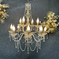 New Wedding Props Iron European Crystal Chandelier Stage Wedding Hall Decoration Acrylic Ceiling Light