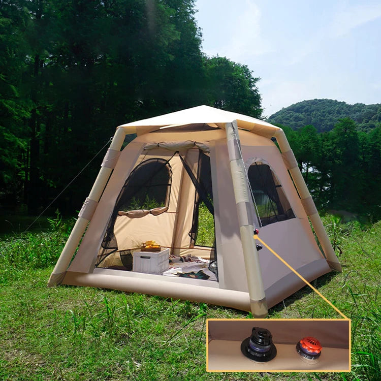 3-5 People Outdoor Camping Tents Automatic Inflatable Tent Thickened Waterproof Portable Camping Equipment Inflatable Tent