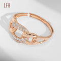 Au750 Custom Wedding Rings Fine Jewelry Manufacturer Real Gold 18k With Cubic Zircon Letter Pattern for Couples