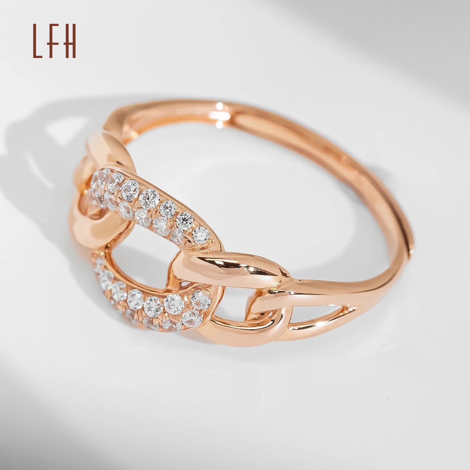 Au750 Custom Wedding Rings Fine Jewelry Manufacturer Real Gold 18k With Cubic Zircon Letter Pattern for Couples