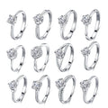 High Jewelry S925 Sterling Silver Fashionable Simple Geometric Ring Women's Diamond Ring Exquisite Wedding Ring