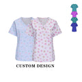 Wholesale 100% Pure Cotton Nature Pattern Surgical Uniforms Custom Printed Scrubs Uniform for Unisex MegaBDM