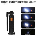 Portable COB LED Flashlight USB Rechargeable Work Light Magnetic Lantern Hanging Lamp Built-in Battery Small Size Camping Torch