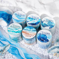 Nanohana Series PET Tape 1 Roll Water-Activated Rubber Adhesive 6pcs Recycled Masking Stickers Nanohana Theme Handbook Material
