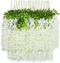 Wholesale Wedding Artificial Flowers Wisteria Ceiling Hanging for Christmas Decoration Elegant Wisteria Wreath