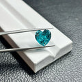 HQ GEMS Lab Created Paraiba Heart Cur 5x5mm~12x12mm Sizes Blue Paraiba for Jewelry