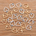 Hollow Hearts Charms Geometry Pendant Metal Alloy DIY Necklace Bracelet Earrings Marking