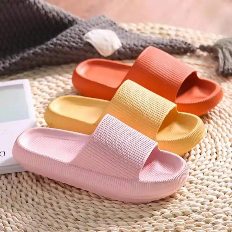 Women Platform Sandals Comfort Athletic Pillow Slides Custom Logo Slides Shower Bathroom Sports Home Sliders Slippers for Men