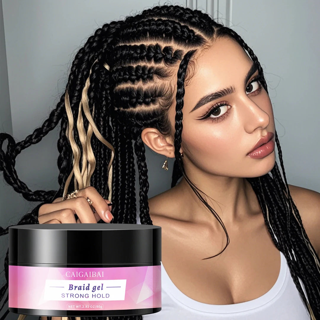 Private Label Hair Care Braid Gel No Flake Braid Gel Extra Hold Loc and Twist Gel