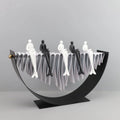 Nordic Creative Reading Man Resin Crafts Character Art Sculpture Model Office Living Room Black White Resin Ornament