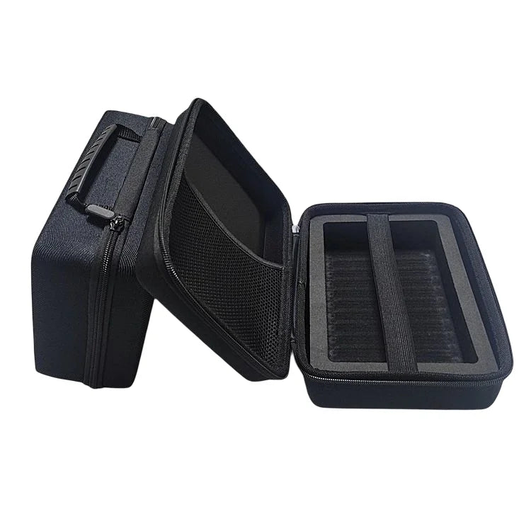 OEM Large Black EVA Molded Bag Case with Custom Zipper & Knitted Material Hard Carrying Closure Featuring Custom Logo