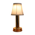 Retro Metal Cordless Touch Dimming Usb Rechargeable Fabric Led Table Lamp for KTV bar Restaurant