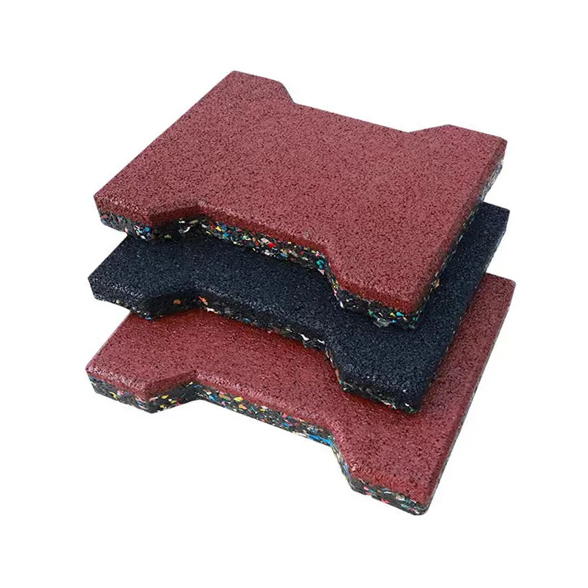 Recycled Walkway 160mm*200mm Dog Bone Rubber  Floor Pavers