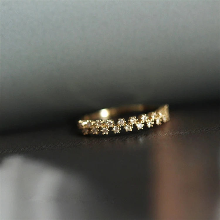Hot Sales Luxury Design Full Zircon 925 Big Rings Jewelry Women Silver Ring Band