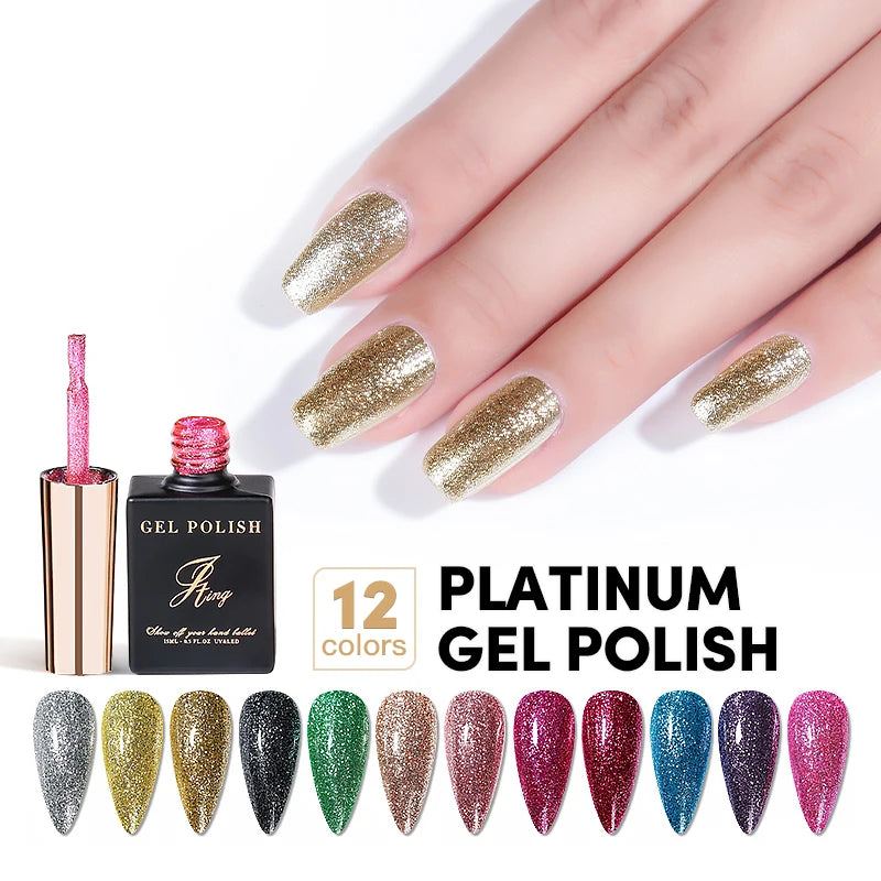 JTING Nails Gel Suppliers New Design 12 Colors Platinum Uv Gel Nail Polish OEM Custom Private Label 15ml Gel Nail Polish Bottle