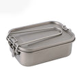 Bpa Free Square Heatable Steamable School Office Sandwich Snack Container Organiser Food Titanium Lunch Box with Lid Bento Box