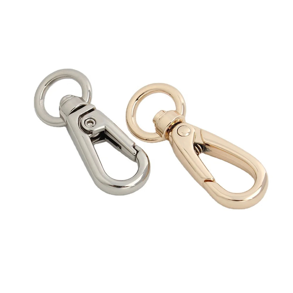 Alloy Metal 11Mm Rainbow Gold Color Chunky Swivel Trigger Purse Clasp Spring Lobster Clasp Snap Hook Buckle Dog for Bag