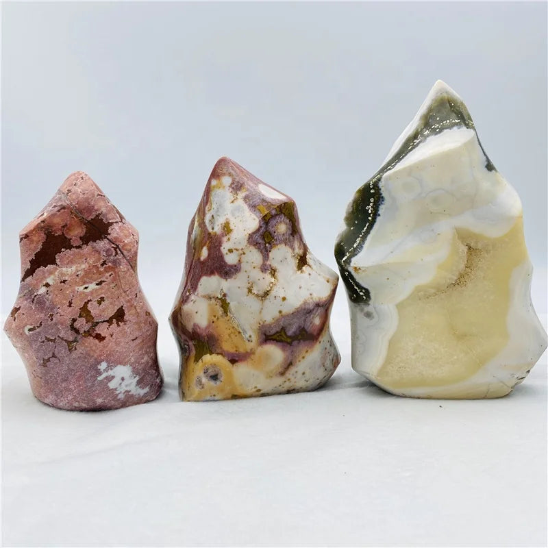 Wholesale Natural Ocean jasper Flame Crystal Torch for Decoration