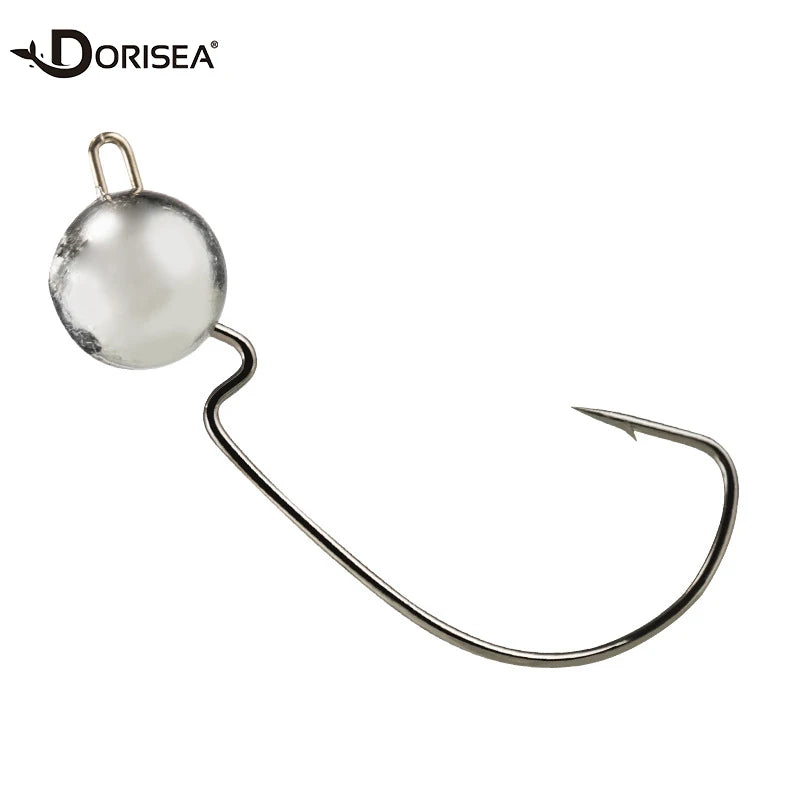 DORISEA Lead Head Wide Gap Worm Hooks Jig Fishing Hooks 3g 5g 7g 10g Made in China