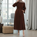 Loriya OEM Dubai Abaya Manufacturers Islamic Clothing Soft Solid Color Closed Abaya Women Muslim Dress Muslim Women's Dresses